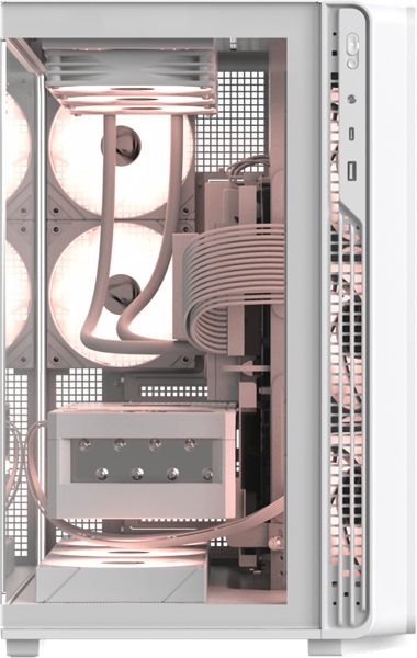 Formula V Line Crystal Z7 PA White, ATX, TYPE-C*1, USB3.0*1, Front+Side Glass, SIDE 3x PERFORMANCE ARGB, REAR 2x PERFORMANCE ARGB