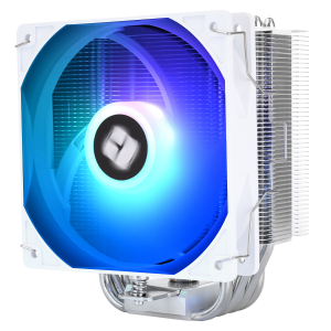 Кулер для процессора / Thermalright Burst Assasin 120 SE ARGB (BA120-SE-ARGB-WH) / Кулер для процессора/ CPU Cooler Thermalright Burst Assasin 120 SE ARGB (4-pin PWM, 148mm, Ni/CU, 6x6mm, ARGB, 1x120mm, 66.17CFM, 25.6dBA, 1550RPM, S 1851, 1700, 1200, 115X, AM5, AM4, white/silver)