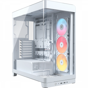Корпус без блока питания / Corsair CC-9011315-WW / Корпус без блока питания/ Case Corsair Frame 4500X RS-R ARGB, Midi-Tower, TG, 3x120mm ARGB reverse fans, 2xUSB-A 3.2, 1xUSB 3.2 Type-C, E-ATX, ATX, mATX, mITX White