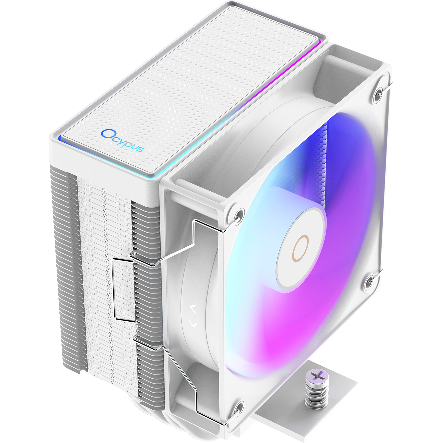 Кулер для процессора / Ocypus Gamma-A40-WH1AAWN00X-GL / Кулер для процессора/ CPU Cooler Ocypus Gamma A40 WH ARGB (200W, 4-pin PWM, 133mm, Al/Cu, 4x6mm, ARGB, 1x100mm, 41CFM, 29.5dBA, 2400RPM, S 1851/1700/1200/115X, AM5/AM4, white)
