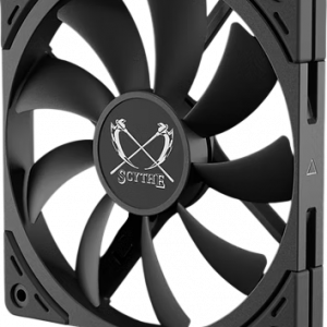 Кулер для корпуса / Scythe Kaze Flex II 120 Slim Black / Кулер для корпуса/ Case Cooler Scythe Kaze Flex II 120 Slim (120x120x15mm, 4-pin PWM, 48CFM, 27.8dBA, 1800RPM, Black)