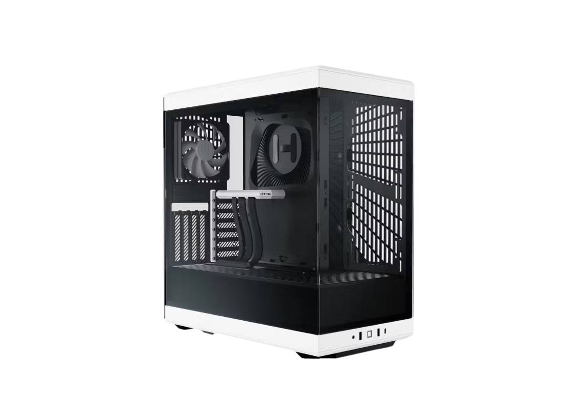 Корпус без блока питания / HYTE CS-HYTE-Y40-BW / Корпус без блока питания/ Case HYTE Y40, Midi-Tower, TG, no fans, 2xUSB-A 3.2, 1xUSB Type-C, ATX, mATX, mITX Panda