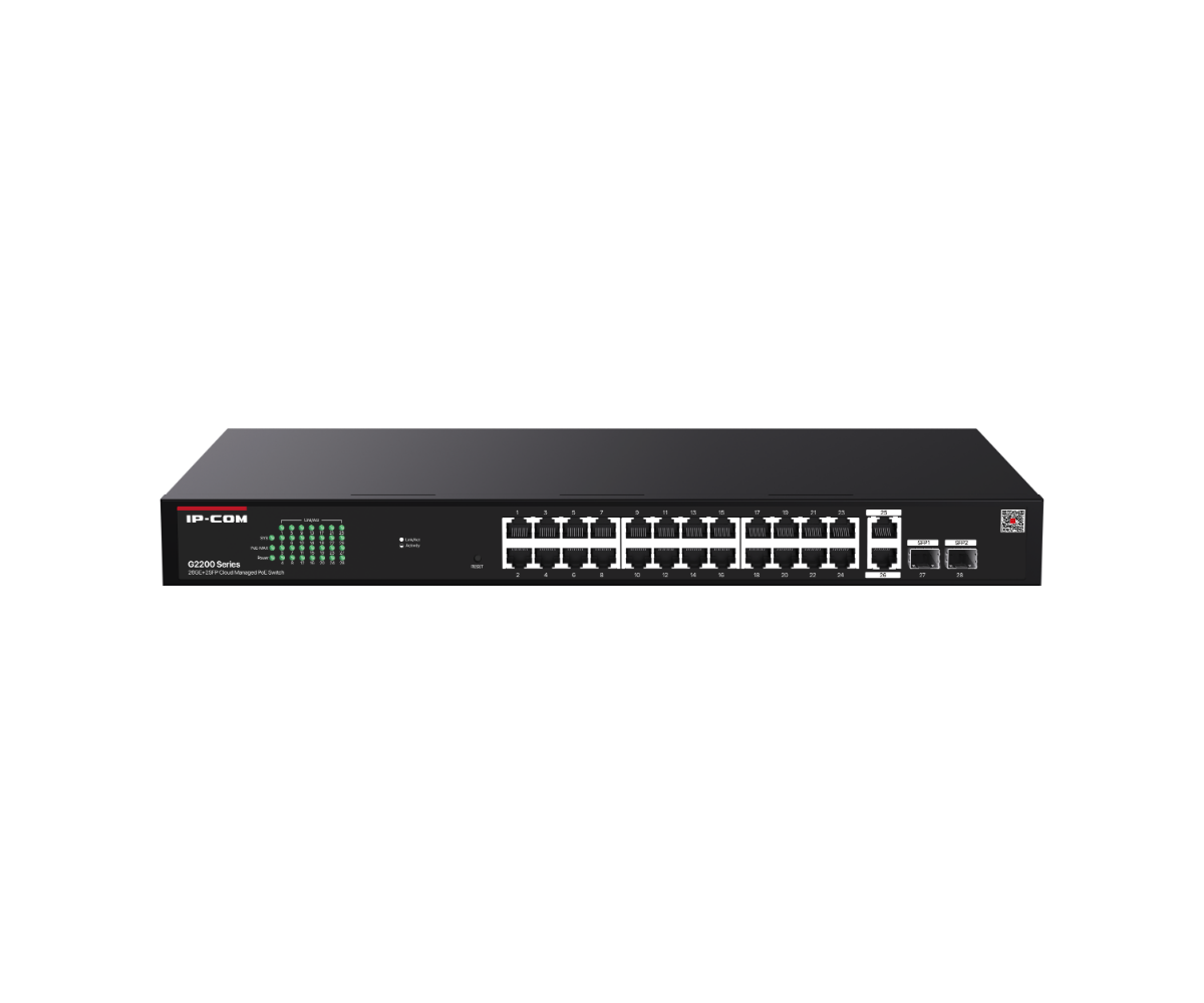 Управляемый PoE-коммутатор / Tenda G2228P-24-410W / Управляемый PoE-коммутатор 26GE+2SFP IP-COM