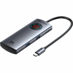 Мультифункциональный хаб Vention USB-C 5 в 1 HDMI 8K / Vention TQXHB / Мультифункциональный хаб Vention USB-C 5 в 1 HDMI 8K
