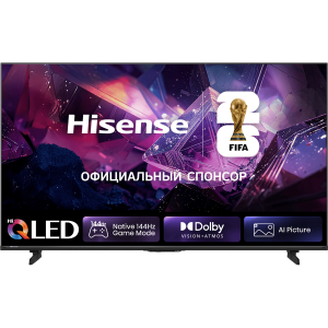 Телевизор ЖК 65`` Hisense / Hisense 65E7S PRO / Телевизор ЖК 65`` Hisense/ 65", QLED, Ultra HD, ADS, QLED  DLED, 4K 48-144Hz VRR, 2K 48-288Hz VRR, Smart TV (HomeOS U9), Wi-Fi, DVB-T2/T/C/S2/S, FreeSync Premium, 2.0Ch 2х10W, 350nits, 10001, CI+(1.4), 4хHDMI, 2хUSB, Charcoal grey, 2026
