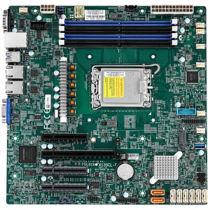 Материнская плата / SuperMicro MBD-X13SCL-F-B bundle / Материнская плата/ MB Supermicro X13SCL-F, Micro-ATX, 1x Intel Xeon 6300-series/ E-2400/Pentium (LGA-1700), 4x DIMM DDR5 UDIMM, 1 PCIe 5.0 x8 1 PCIe 5.0 x8 (in x16) 2 PCIe 4.0 x4 (in x8), 1 M.2 PCIe 4.0 x4 (M-key 2280/22110), 2x LAN 1GbE Intel i210