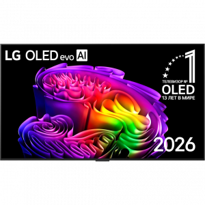 Телевизор 55`` LG / LG OLED55G6RLA.ARUG / Телевизор 55`` LG/ 55`` OLED, Gallery, Ultra HD, Smart TV(WebOS 26), Wi-Fi 6, Bluetooth v 5.3, MR NFC, 120Hz Native (VRR 165Hz), 4.2ch (60W) Dolby Atmos, 4хHDMI, 3хUSB, One Wall Mount, матовый металл, 2026