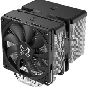 Кулер для процессора / Scythe Fuma 3 Black/Silver / Кулер для процессора/ CPU Cooler Scythe Fuma 3 (230W, 4-pin PWM, 154mm, Al/Cu, 6x6mm, 2x120mm, 39.44/67.62CFM, 23.8/28.6dBA, 1500RPM, S 1851/1700/1200/115X/2011(v3)/2066, AM5/AM4, silver, black)