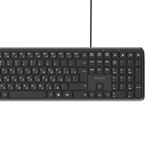 Комплект клавиатура+мышь / NERPA KG100 (NRP-KG100-W-BLK) / Комплект клавиатура+мышь/ Комплект клавиатура+мышь NERPA KG100, проводной, 110 кл, 1000DPI, 1.8м, черный