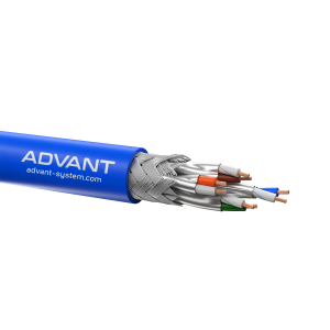 ADVANT ADV6a-S26MLB (1m) Кабель витая пара, экранированная S/FTP, категория 6a, 4 пары (26 AWG), многожильный (solid), LSZH, –20°C – +75°C, Цвет Синий, оболочка LSZH. Соответствует стандарту пожарной безопасности IEC-60332-3-24. Упаковка 305 метров. / Advant ADV6a-S26MLB (1m) / ADVANT ADV6a-S26MLB (1m) Кабель витая пара, экранированная S/FTP, категория 6a, 4 пары (26 AWG), многожильный (solid), LSZH, –20°C – +75°C, Цвет Синий, оболочка LSZH. Соответствует стандарту пожарной безопасности IEC-60332-3-24. Упаковка 305 метров.