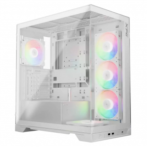 Корпус / ADATA XPG INVADER X WHITE (INVADERXMT-WHCWW) / Корпус XPG INVADER X WHITE (INVADERXMT-WHCWW) Mid-Tower Gaming ATX PC Case with Panoramic View, Tempered Glass Panels, and RGB Lighting Black