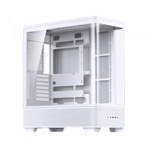 Корпус без блока питания / JONSBO TK-5 White / Корпус без блока питания/ Case JONSBO TK-5, Midi-Tower, TG, no fan, 2xUSB-A 3.0 + 1xUSB-C 3.2, ATX, mATX, mITX White