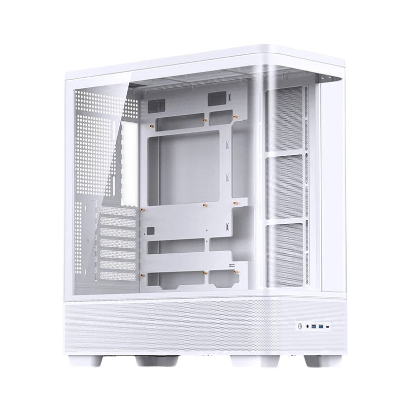 Корпус без блока питания / JONSBO TK-5 White / Корпус без блока питания/ Case JONSBO TK-5, Midi-Tower, TG, no fan, 2xUSB-A 3.0 + 1xUSB-C 3.2, ATX, mATX, mITX White