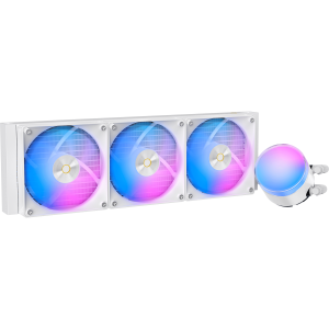 Система жидкостного охлаждения / Ocypus Delta-L36-WH3AAWNN02X-GL White / Система жидкостного охлаждения/ Water Cooling System Ocypus Delta L36 WH ARGB V2 (300W, 360mm, White, ARGB, Fans 3x120mm, 73CFM, 2000RPM/ Pump height 60mm, 27dBA, 2650RPM, Rad thickness 27mm/ S 1851, 1700, 1200, 115X, AM5, AM4)
