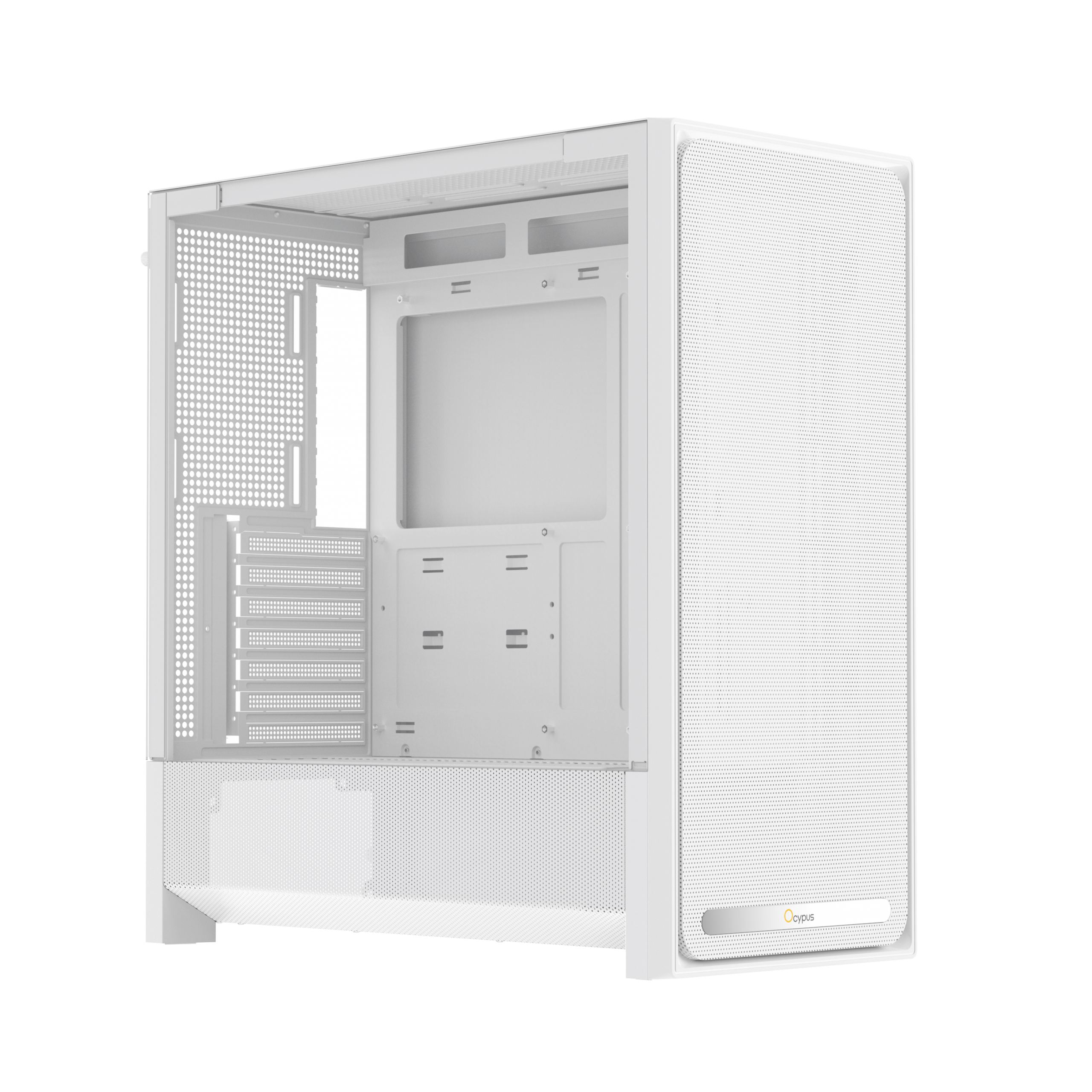 Корпус ПК без блока питания / Ocypus Delta C70 WH White / Корпус ПК без блока питания/ Case Ocypus Delta C70 WH, Midi-Tower, TG, no fans, 2xUSB-A 3.0 + 1xUSB-C 3.1, E-ATX, ATX, mATX, mITX White