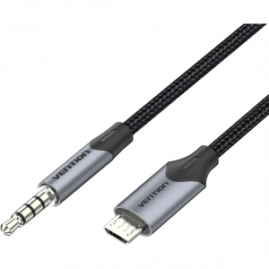 Кабель Vention USB Micro B M/Jack 3,5 mm M - 1 м / Кабель Vention 1.0 м (BDGBF) / Кабель Vention USB Micro B M/Jack 3,5 mm M - 1 м