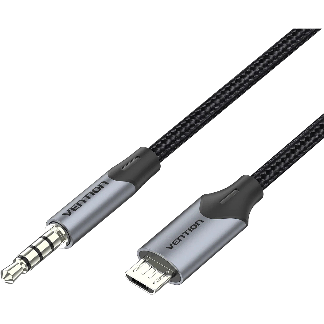 Кабель Vention USB Micro B M/Jack 3,5 mm M - 1 м / Кабель Vention 1.0 м (BDGBF) / Кабель Vention USB Micro B M/Jack 3,5 mm M - 1 м