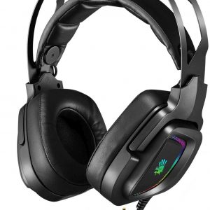 Наушники с микрофоном / A4Tech G570 (BLACK+GREY) USB / Наушники с микрофоном A4Tech Bloody G570 черный/серый 2м мониторные USB оголовье (G570 (BLACK+GREY) USB)