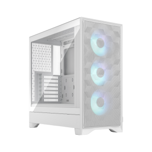 Корпус ПК без блока питания / Fractal Design Pop 2 Air TG RGB White / Корпус ПК без блока питания/ Case Fractal Design Pop 2 Air TG RGB, Midi-Tower, 3x120mm, 1xUSB-C + 1xUSB-A 3.2 ATX, mATX, mITX White