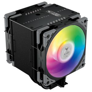 Кулер для процессора / Scythe Mugen 6 TUF Gaming Black Edition Black / Кулер для процессора/ CPU Cooler Scythe Mugen 6 TUF Gaming Black Edition (240W, 4-pin PWM, 154mm, ARGB, Al/Cu, 6x6mm, 2x120mm, 75.17CFM, 35.57dBA, 2500RPM, S 1851/1700/1200/115X/2011(v3)/2066, AM5/AM4, black)