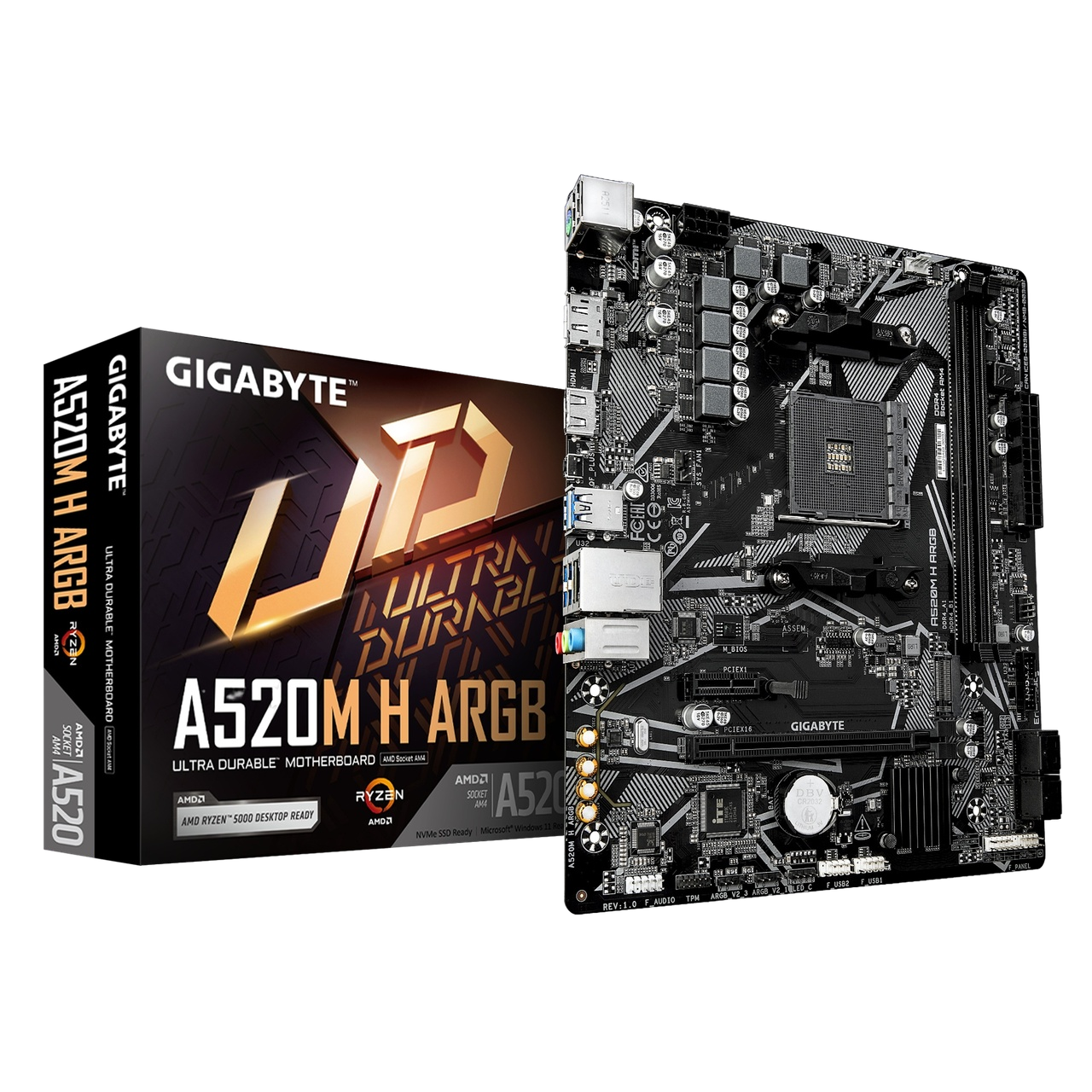 Материнская плата / GIGABYTE A520M H ARGB / Материнская плата/ A520M H ARGB