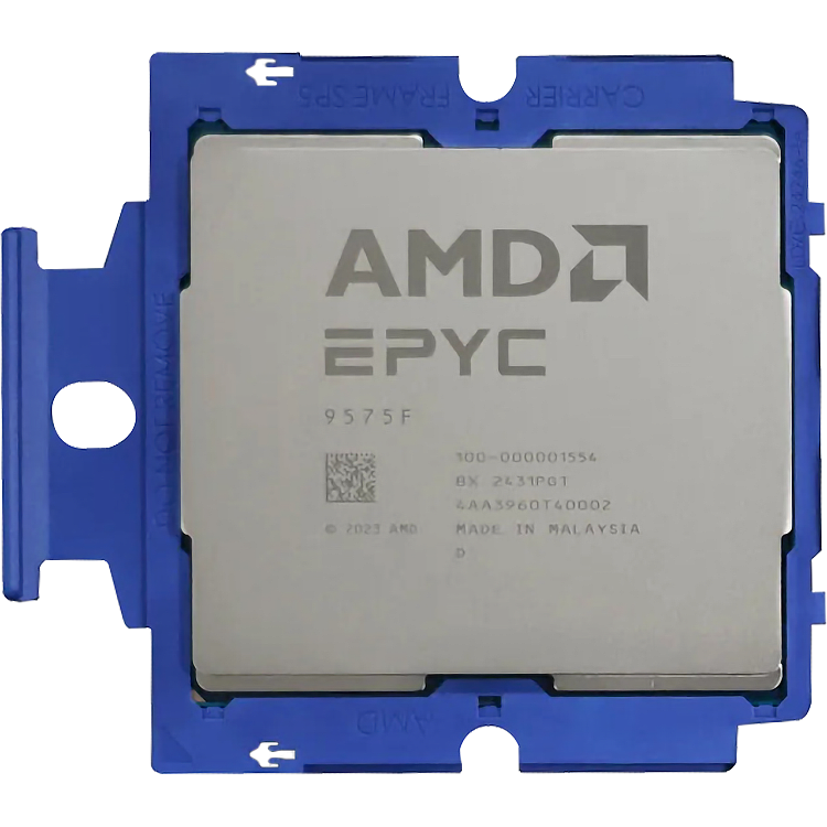 Процессор серверный / AMD EPYC 9575F (100-000001554) / Процессор серверный/ CPU SP5 AMD EPYC 9575F (64C/128T, 3.3/5GHz, 256MB, 400W) OEM