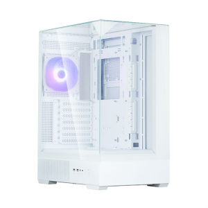 ZALMAN P40 Prism, ATX, WHITE, WINDOW, 2x3.5", 3x2.5", 1xUSB TYPE-C, 2xUSB3.0, REAR 1x120mm ARGB