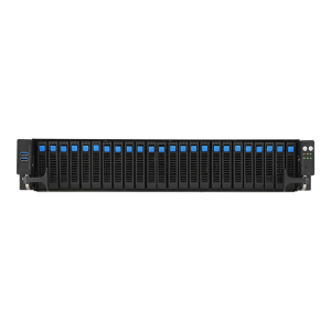ASUS RS720A-E12-RS24U /GPU, 2xSP5(LGA 6096; up to 400W),24xDDR5 RDIMM(up to 6TB),24xNVMe/SATA(16 NVMe + 8x NVMe/SATA/SAS),soft RAID,2xM.2 slot,9 PCIe Gen5+1xRAID slot, 2x10GBe,2x2600W,ASMB11-iKVM