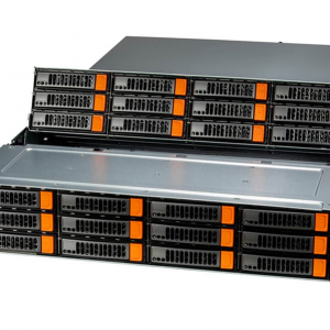 Supermicro SuperStorage 2U Server 521E-E1CR24H noCPU(1) 4th/5th(MCC carrier)/TDP 300W/no DIMM(16)/ 24x3.5/2.5 SAS/SATA(3908 controller)/2x10GbE 2x10GbSFP+/2x1600W/SFT-DCMS-Single