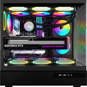 Formula V Line Crystal Z8 Black, ATX, Left side Tempered Glass, Dual Front Panel with Tempered Glass & Mesh, TYPE-C*1, USB3.0*2