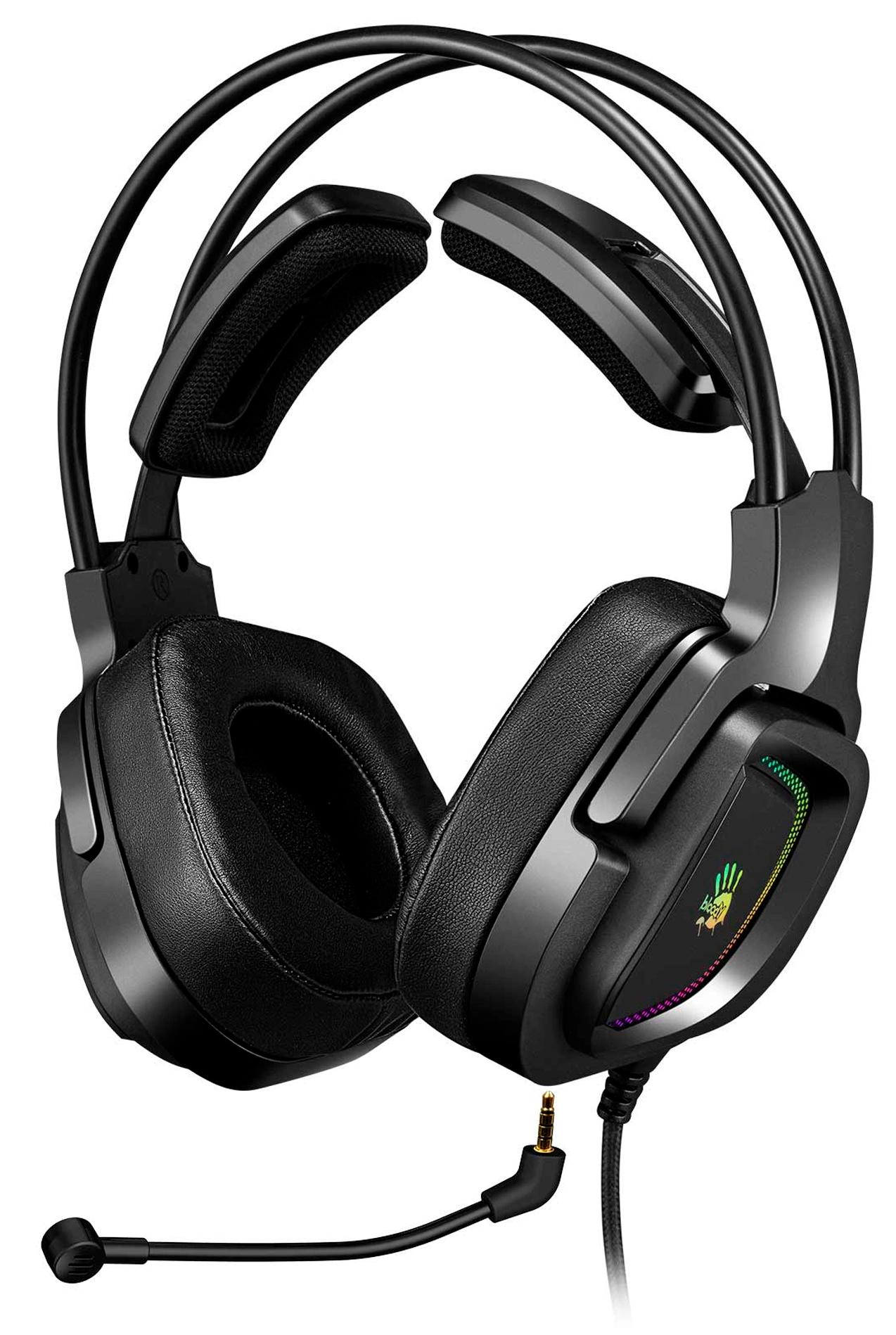 Наушники с микрофоном / A4Tech G575P 4PIN+USB/BLACK / Наушники с микрофоном A4Tech Bloody G575P черный 2м мониторные оголовье (G575P 4PIN+USB/BLACK)