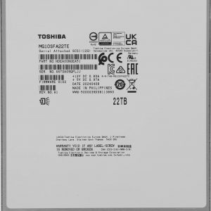Жесткий диск / Toshiba MG10SFA22TE / Жесткий диск Toshiba SAS 3.0 22TB MG10SFA22TE Server (7200rpm) 512Mb 3.5" [MG10SFA22TE]