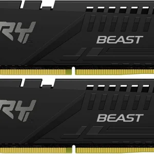Память DDR5 64GB 5600MHz Kingston KF556C40BB-64 Fury Beast Black RTL Gaming PC5-44800 CL40 DIMM UDIMM 288-pin 1.25В dual rank с радиатором Ret