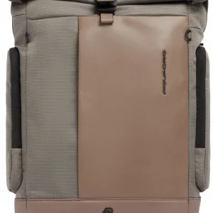 Рюкзак Piquadro Sync CA7190W145/SA роллтоп песочный/серый натур.кожа/нейлон