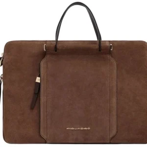 Деловая сумка женская Piquadro Circle CA6698W92/MS с отделением для ноутбука 14" коричневая натур.кожа/замша