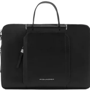 Деловая сумка женская Piquadro Circle CA6698W92/N с отделением для ноутбука 14" черная натур.кожа