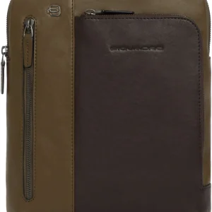 Сумка кросс-боди мужская Piquadro Black Square CA1816B3/VETM хаки/темно-коричневая натур.кожа