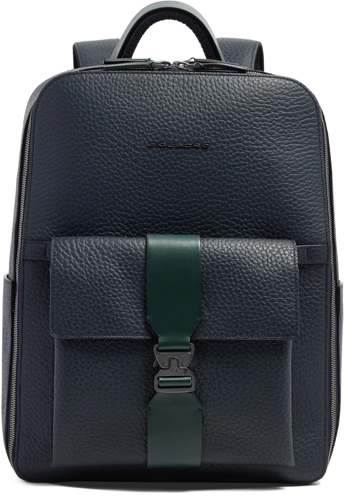 Рюкзак Piquadro Materia CA7263W151/BLUVE синий/зеленый натур.кожа