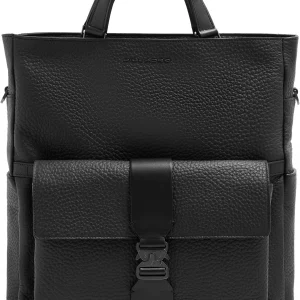 Деловая сумка тоут мужская Piquadro Materia CA7265W151/N черная натур.кожа