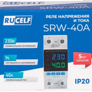 Реле напряжения Rucelf SRW-40A одноф. 220В