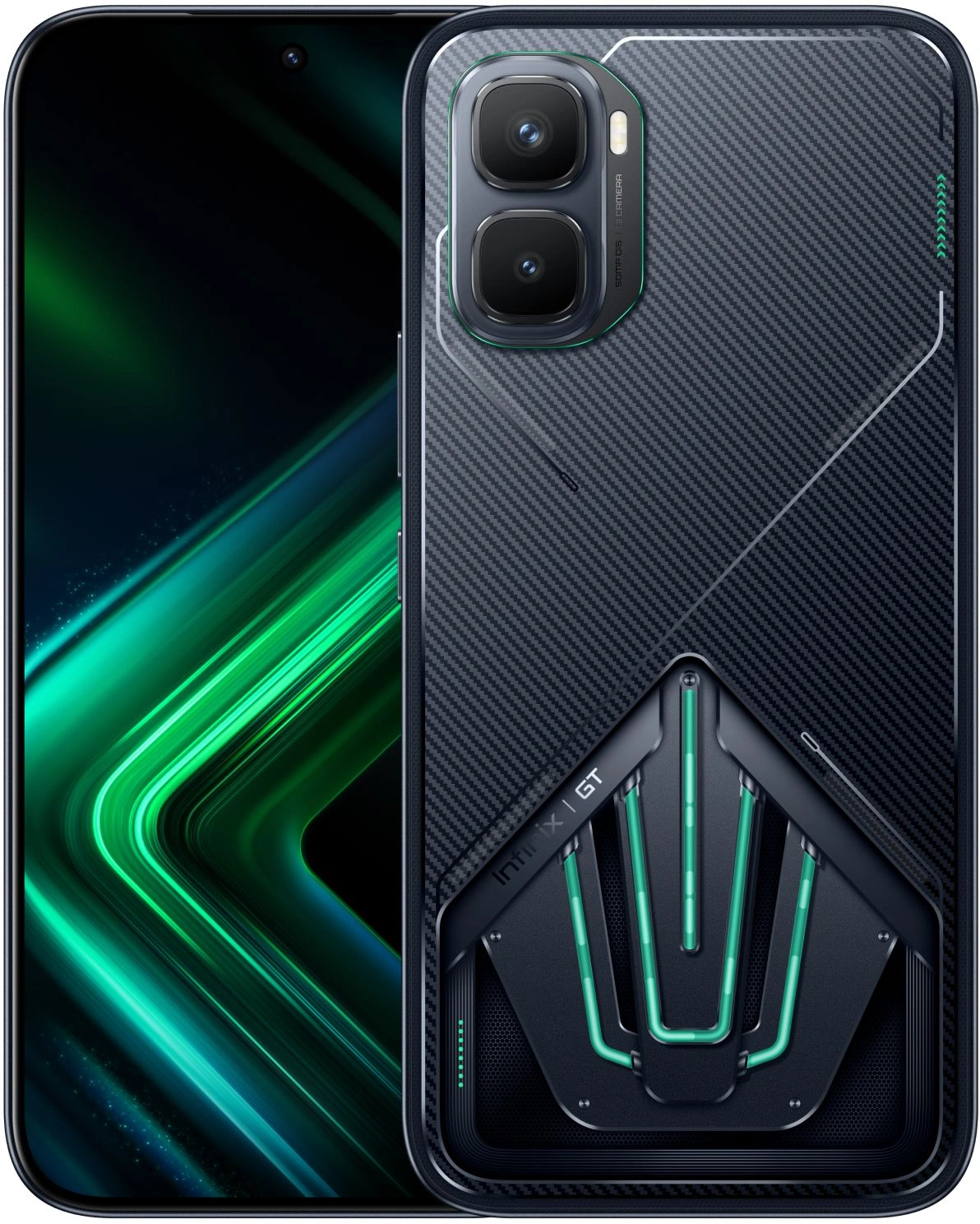 Смартфон Infinix X6891 GT 50 Pro 256Gb 12Gb черный/черный моноблок 3G 4G 2Sim 6.78" 1208x2644 Android 16 50Mpix 802.11 a/b/g/n/ac/ax NFC GPS Protect FM