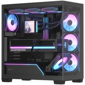 Корпус Formula Crystal Z8G Floe черный без БП ATX 8x120mm 6x140mm 2xUSB3.0 audio bott PSU