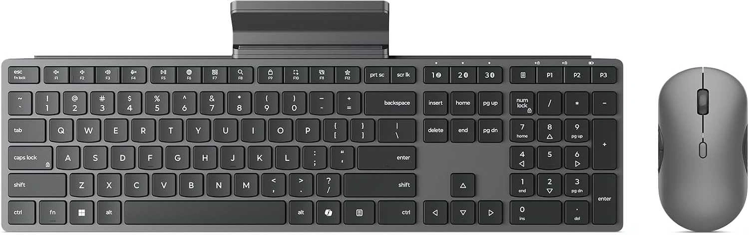 Клавиатура + мышь Lenovo 700 Modern клав:серый мышь:серый USB беспроводная BT (GX31S04977)