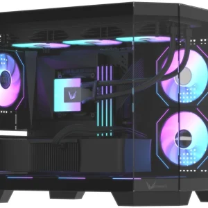 Корпус Formula Crystal Z6M Floe V2 черный без БП mATX 6x120mm 1xUSB2.0 1xUSB3.0 audio bott PSU