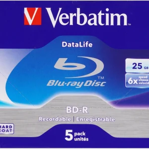 Диск BD-R Verbatim 700Mb 25x Jewel case (5шт) (43836)
