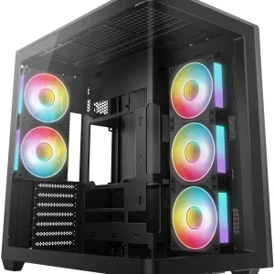 Корпус Deepcool CG590U 5F черный без БП ATX 11x120mm 2xUSB3.0 audio bott PSU