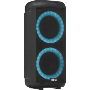 Акустическая система / RITMIX SP-875B / Акустическая система/ Колонки RITMIX SP-875B Чёрный (120 Вт, 6,5" + 6,5" + твиттер, Bluetooth, 30 Гц -18 КГц, FM-радио, RGB-подсветка, AUX, USB, microSD (до 32 Гб, MP3), дисплей LED, до 6 часов, вход Jack 6.3 мм, Jack 3.5 мм, USB, 3600 мАч, 3.7 В, USB Type-C, 5В, 24 х 22 х 54 см, пластик, черный)