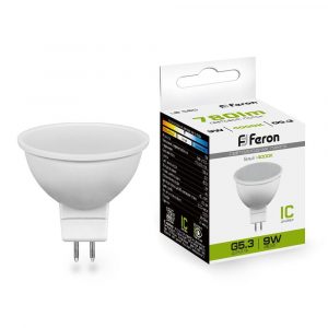 Лампа светодиодная / FERON 25840 / Лампа светодиодная/ Лампа светодиодная LED 9вт 230в G5.3 белый