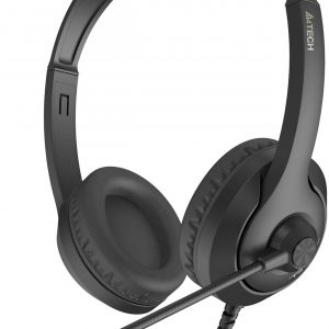 Наушники с микрофоном / A4Tech FH100I (STONE BLACK) / Наушники с микрофоном A4Tech Fstyler FH100i черный 1.8м накладные оголовье (FH100I (STONE BLACK))