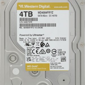 Жесткий диск / WD WD4004FRYZ / Жесткий диск WD SATA-III 4TB WD4004FRYZ Server Gold 512E (7200rpm) 256Mb 3.5" [WD4004FRYZ]